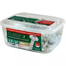 5.0mm x 25mm Classic Rainwater Screw - Wht (Tub of 400) 50025CLARW Timco