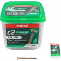 5.0mm x 60mm C2 Screw PZ2 CSK - ZYP (TUB) (Tub of 400) 50060C2TUB Timco