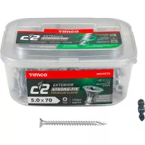 5.0mm x 70mm C2 Screw PZ2 CSK - OS (Tub of 120) 50070C2S Timco