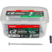5.0mm x 100mm C2 Screw PZ2 CSK - OS (Tub of 80) 50100C2S Timco