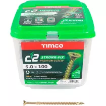 5.0mm x 100mm C2 Screw PZ2 CSK - ZYP (TUB) (Tub of 300) 50100C2TUB Timco