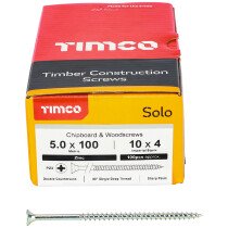 5.0mm x 100mm Solo Woodscrew PZ2 CSK - BZP (Box of 100) 50100SOLOZ Timco