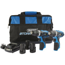 Draper 52031 *10.8V2D+3 10.8V Drill Tw/Pack +3 Batteries and Bag  Storm Force® Interchange Mega Deal
