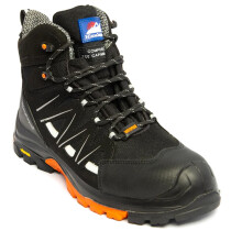 Himalayan 5602 Black Microfibre 'VF' Non-Metallic S3 Safety Hiker Boot with Hi-Visibility Detailing