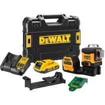 DeWalt DCE089D1G18-GB 18V 3x360° Green Beam Multi-Line Laser Kit In TSTAK