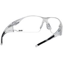 Bolle RUSHDPI Rush Wrap Around Safety Spectacles Clear Glasses with Hydrophobic PC Lens