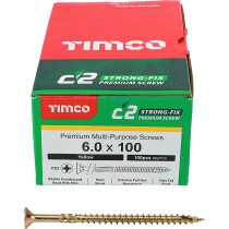 6.0mm x 100mm C2 Screw PZ3 CSK - ZYP (Box of 100) 60100C2 Timco