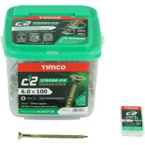 6.0mm x 100mm C2 Screw PZ3 CSK - ZYP (TUB) (Tub of 225) 60100C2TUB Timco