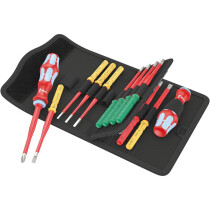Wera 05006631001 Kraftform Kompakt VDE Stainless 17 Extra Slim 1 Tool Finder, 17 pieces