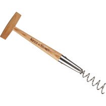 Kent & Stowe 70100628 Stainless Steel Hand Corkscrew Weeder, FSC®