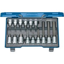 Gedore 6129360 Hexagonal Screwdriver Bit Socket Set Metric 15 Piece 1/2" Drive IN 19 LKM