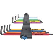 Wera 05024470001 967 TX XL Multicolour HF 1 Holding-Function BlackLaser Long TORX® L-key set, TX 8-40, 9pc