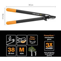 Fiskars 112290 PowerGear™ L74 Bypass Loppers - Medium