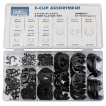 Draper 63941 E-CLIP/300 300 Piece E Clip Assortment