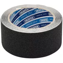 Draper 63384 TP-S/GRIP 3.7m x 50mm Black Heavy Duty Safety Grip Tape Roll