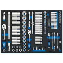 Draper 63537 IT-EVA48 1/4", 3/8" and 1/2" Socket Set in Full Plus Drawer EVA Insert Tray (96 Piece)