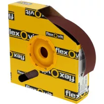 Flexovit 63642559129 38mm x 25m Grit 50 Technical Aluminium Oxide Flexible Cloth Roll In-A-Box