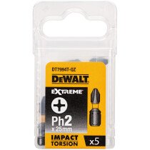 DeWalt  DT7994T-QZ PH2 25mm IR Torsion Bit pack x 5