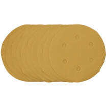 Draper 64282 SDHALG150 Gold Sanding Discs With Hook & Loop, 150mm, 400 Grit (Pack Of 10)