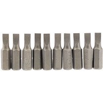 Draper 64027 25PS/10/B 4.5mm 1/4" Hex. Plain Slot Insert Bit 25mm Long x 10