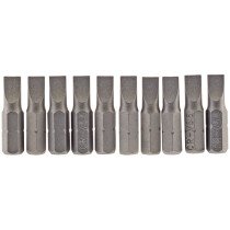 Draper 64028 25PS/10/B 5.5mm 1/4" Hex. Plain Slot Insert Bit 25mm Long x 10
