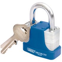 Draper 64181 8308/44 44mm Laminated Steel Padlock with 2 Keys