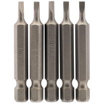 Draper 64267 50PS/5/B 3mm 1/4" Hex. Plain Slot Insert Bit 50mm Long x 5