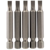 Draper 64270 50PS/5/B 4.5mm 1/4" Hex. Plain Slot Insert Bit 50mm Long x 5