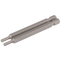 Draper 64320 75HX/2/B 3mm 1/4" Hex. Hexagonal Insert Bit 75mm Long x 2