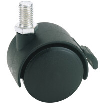 Draper 65465 60140BB 40mm Dia. Twin Nylon Castor with Brake S.W.L 25kg