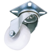 Draper 65492 60450P 50mm Dia. Swivel Plate Fixing Nylon Wheel   S.W.L 50kg