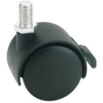 Draper 65465 60140BB 40mm Dia. Twin Nylon Castor with Brake S.W.L 25kg
