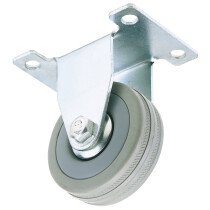 Draper 65472 60250F 50mm Dia. Fixed Plate Fixing Rubber Castor S.W.L 50kg