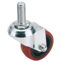 Draper 65510 60550B 50mm Dia. Swivel Bolt Fixing Polyurethane Wheel   S.W.L 50kg
