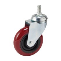 Draper 65520 605100B 100mm Dia. Swivel Bolt Fixing Polyurethane Wheel   S.W.L 125kg