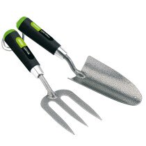 Draper 65960 GCFT2 2 Piece Carbon Steel Heavy Duty Hand Fork and Trowel Set