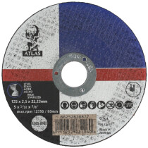 Atlas 66252828877 Flat Metal Cutting Disc 125mm x 2.5mm (5") A30S-BF