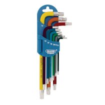 Draper 66143 TXL9/C Metric Coloured Long Arm TX Star® Key Set (9 Piece)