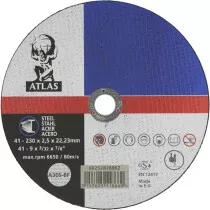 Atlas 66252828882 Flat Metal Cutting Disc 230mm x 2.5mm (9") A30S-BF