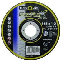 Perflex 66252844283 115mm x 1.0mm Thin Inox Flat Metal Cutting Discs (Pack of 25) A60R BF41 