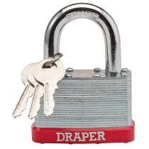 Draper 68807 RL-SLPL 65mm Laminated Steel Padlock