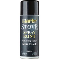 Clarke 6910206 Matt Black High Temperature Stove Spray Paint 400ml