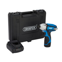 Draper 70332 IDK12VD 12 V Impact Driver, 1/4" Hex., 1 X 1.5 Ah Battery, 1 X Fast Charger
