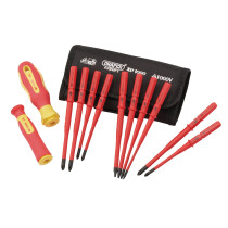 Draper 70867 965SLIM/I/12 Ergo Plus® Extra Slim Interchangeable VDE Screwdriver Set (12 Piece)