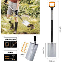Fiskars 1066730 Xact™ Rounded Spade