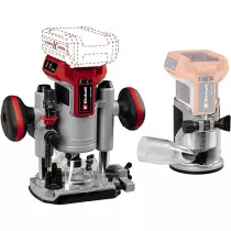 Einhell 4350410 Body Only TP-RO 18 Li BL Brushless Power X-Change 18V Cordless Wood Router & Palm Router Tool Set