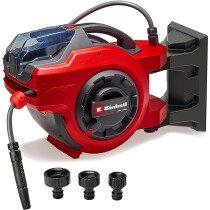Einhell 4173770  Body Only  GE-HR 18/30 Li Wall Mounted Retractable Hose Reel with 30m Hose - Battery Powered Automatic Hose Retraction