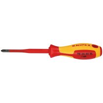Knipex 98 24 02 SL 98 24 02 Sl Vde Insulated Phillips Screwdriver Ph2 X 100mm   Slim 72453