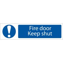 Draper 73104 SS61 'Fire Door Keep Shut' Mandatory Warning Sign