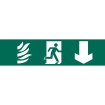 Draper 73201 SS70 'Running Man Arrow Down' Safety Sign